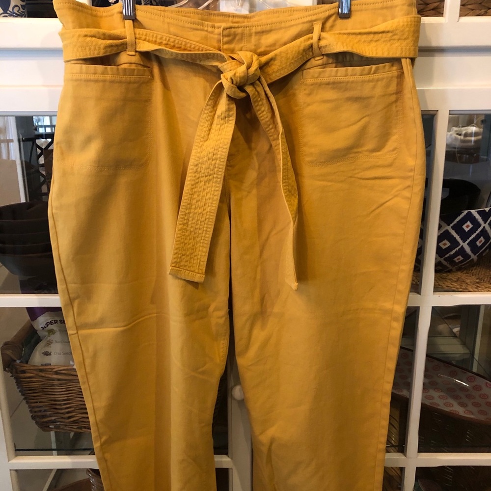 Loft Plus Size Mustard Pants NWOT Size 18